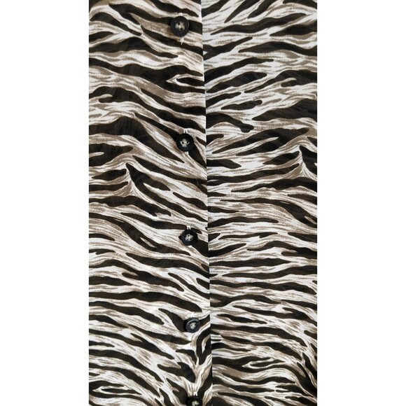 Women's COLDWATER CREEK Animal Print Long Sleeve Button-Up Blouse 1X - Picture 4 of 12